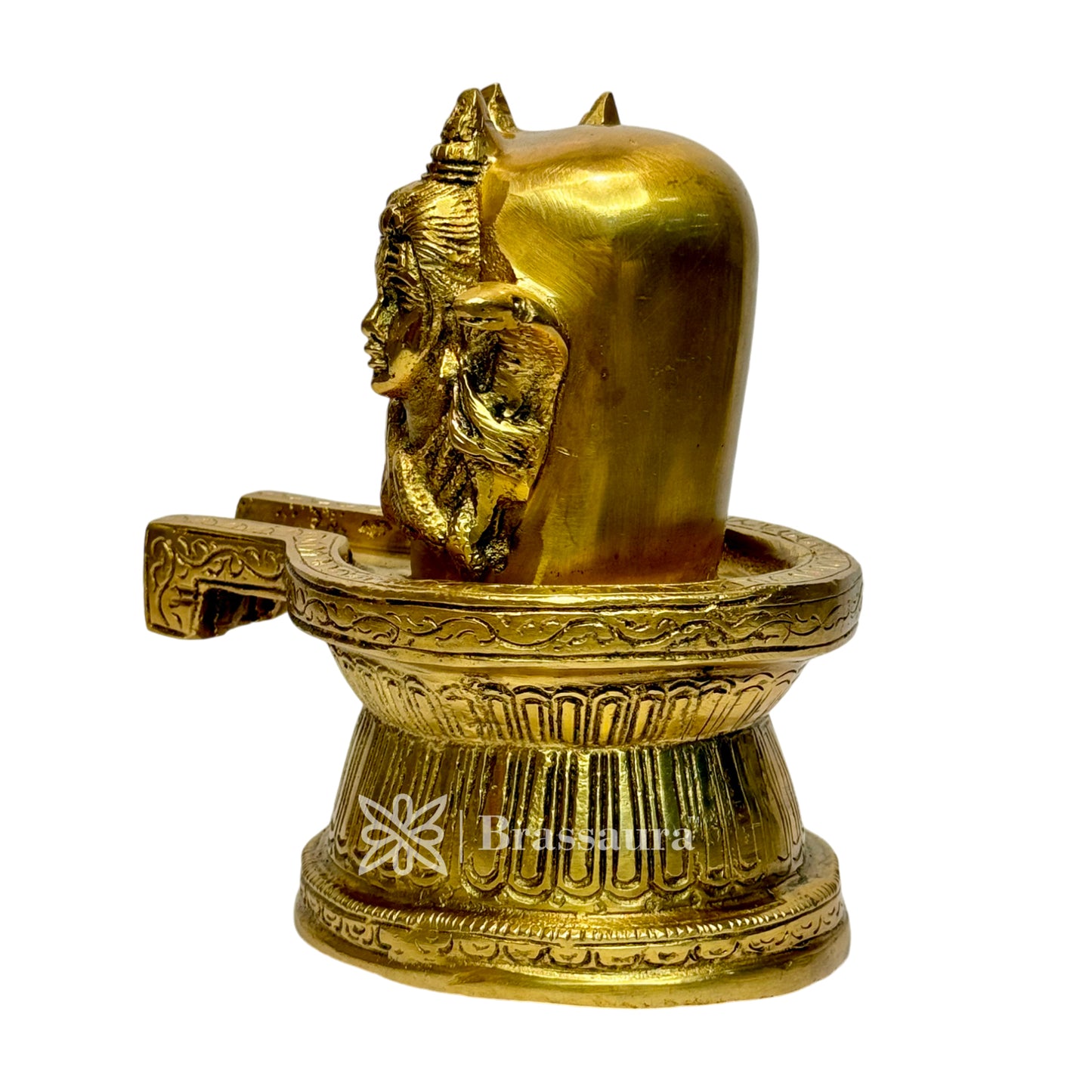 Brass Shivalinga Murti for Home and Decor Height 19 cm Weight 2.8 Kg