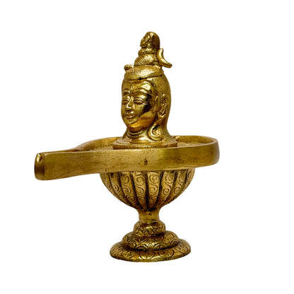 Brass Shivalinga Murti for Home and Decor ShowPiece for Living Room Height 17 cm Weight 1 Kg