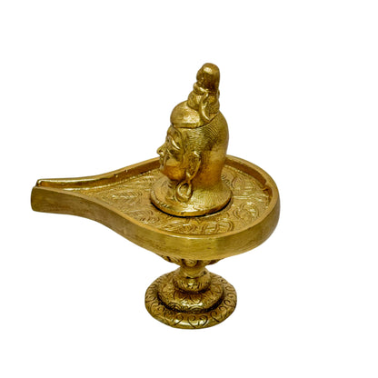 Brass Shivalinga Murti for Home and Decor ShowPiece for Living Room Height 17 cm Weight 1 Kg