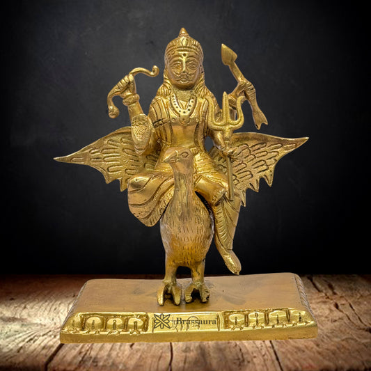 Brass Sanidev Murti for Home and Decor Height 18 cm Weight 1.6 Kg