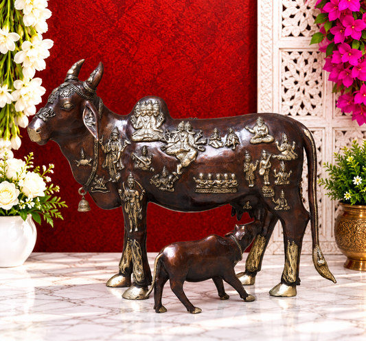 Brassaura® Pure Brass Decorative Statue | Pure Superfine Brass Handcrafted Murti | Brass Statue for Home Temple, Pooja Room | Height 50 Inches | Weight 172.8 Kgs