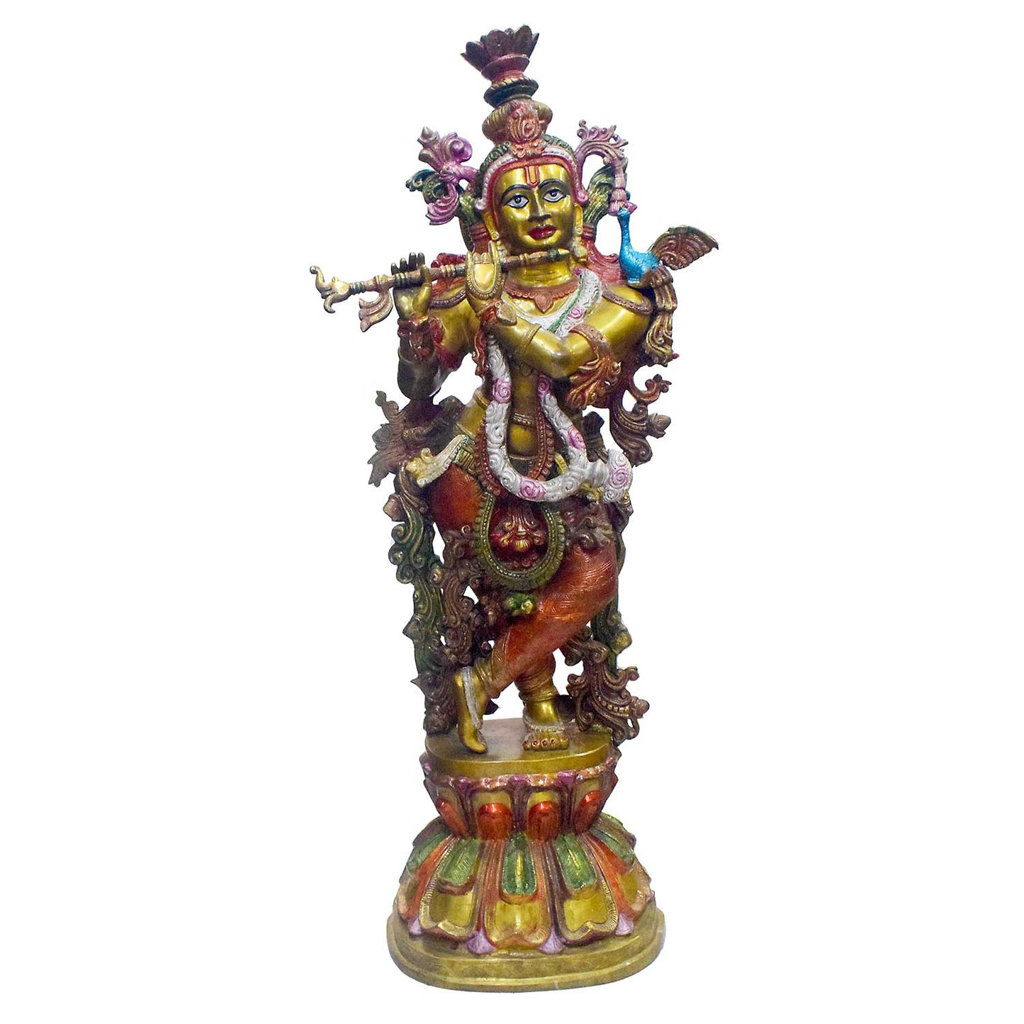 Brassaura® Brass Lord Krishna Statue | Height 46 Inches