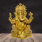 Brass Ganesha Murti for Home and Decor Weight 1.70 Kg Height 20 cm