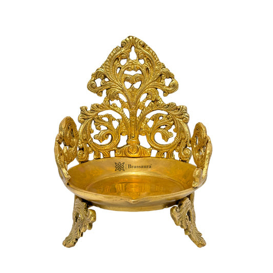 Brassaura® Umi Brass Urli Diya | Handcrafted Decorative Centerpiece | Height 9.8 Inches & Weight 2 Kgs