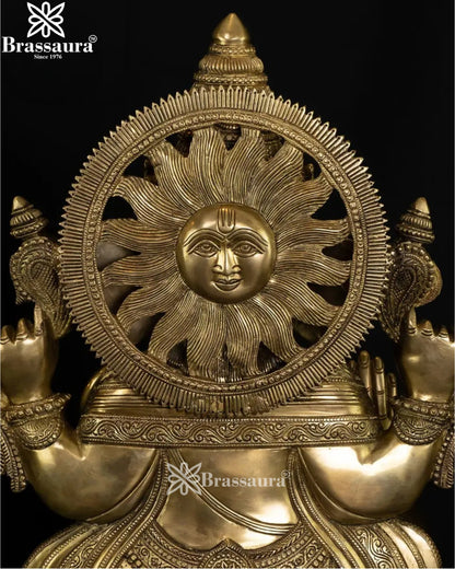 Brass Ganesha Statue Weight 21 Kg And Height 19.5 Inch