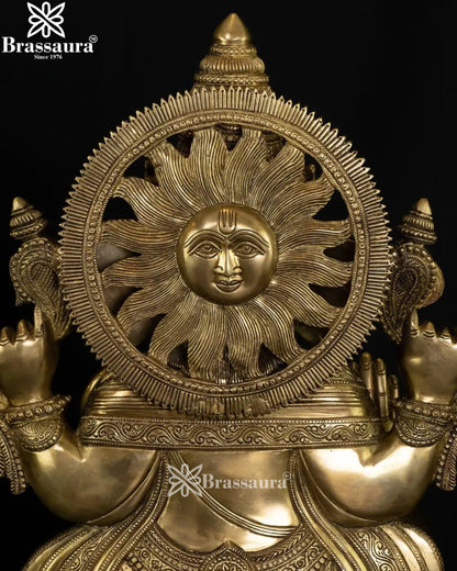 Brass Ganesha Statue Weight 21 Kg And Height 19.5 Inch