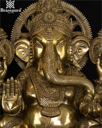 Brass Ganesha Statue Weight 21 Kg And Height 19.5 Inch