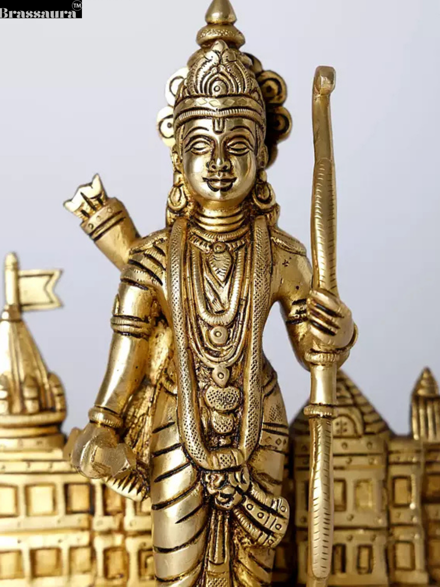 Brassaura™ Brass Ram Statue – Height 18 cm (7.09 Inches) | Weight 1.95 Kgs