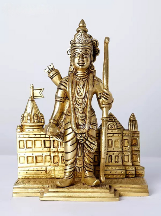 Brassaura™ Brass Ram Statue – Height 18 cm (7.09 Inches) | Weight 1.95 Kgs