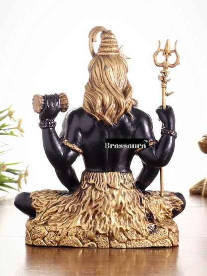 Brassaura™ Brass Shiva Idol – Height 6 Inches & Weight 2.5 Kgs | Hindu God Statue