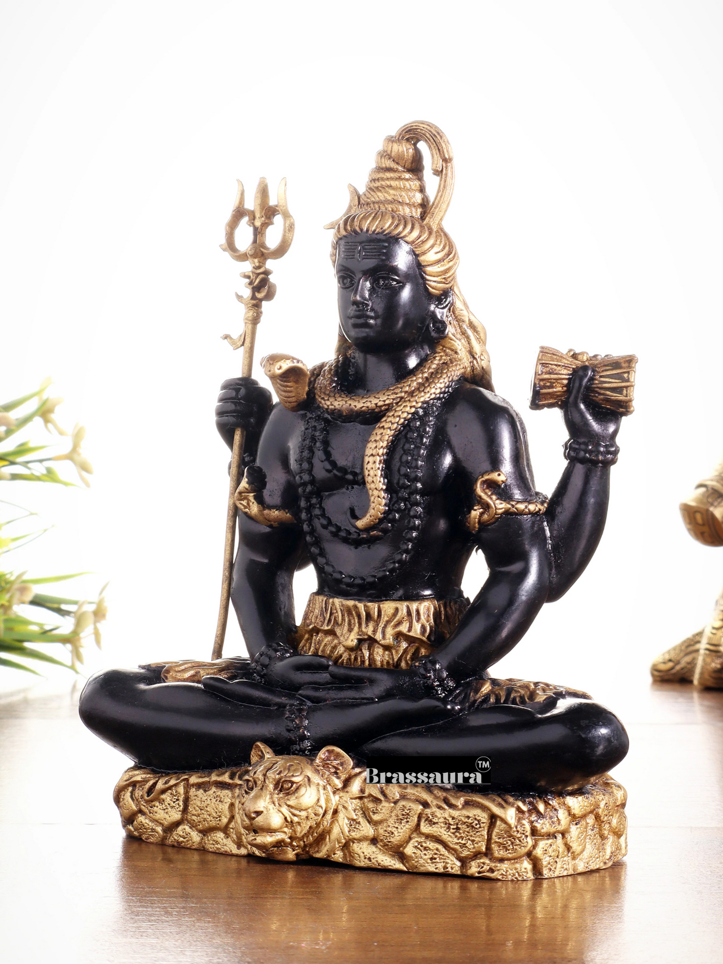 Brassaura™ Brass Shiva Idol – Height 6 Inches & Weight 2.5 Kgs | Hindu God Statue