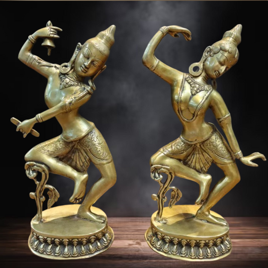 Brass Dancing Shiva & Parvati Idol For Home Decor Height 15 Inch & Weight 7 Kg