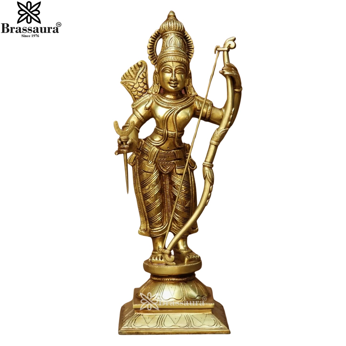Brassaura™ Brass Ram Darbar Statue– Height 23 Inches & Weight 35 Kgs | Puja Room Idol
