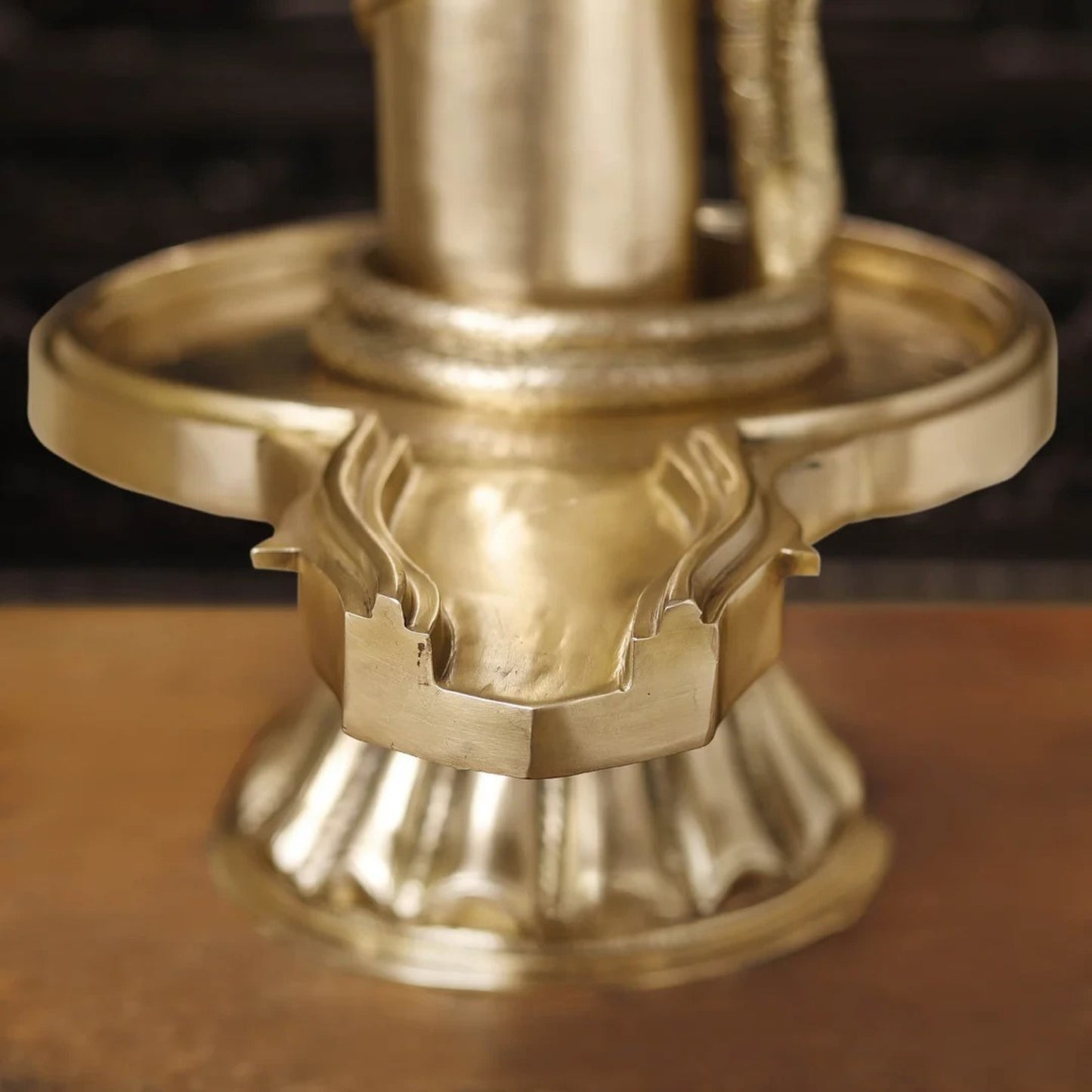 Brass Shivling With Naagraaj Statue Weight 22.81 Kg And Height 22 Inch