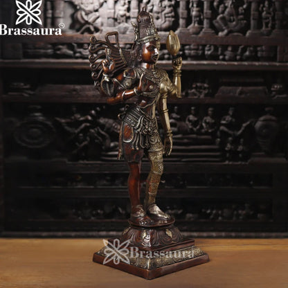 Brass Aardhnareshwar Statue Weight 24.21 Kg And Height 38.5 Inch