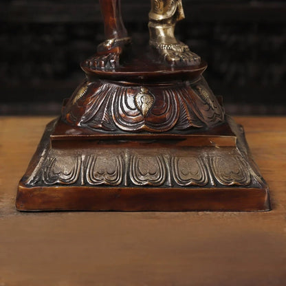 Brass Aardhnareshwar Statue Weight 24.21 Kg And Height 38.5 Inch