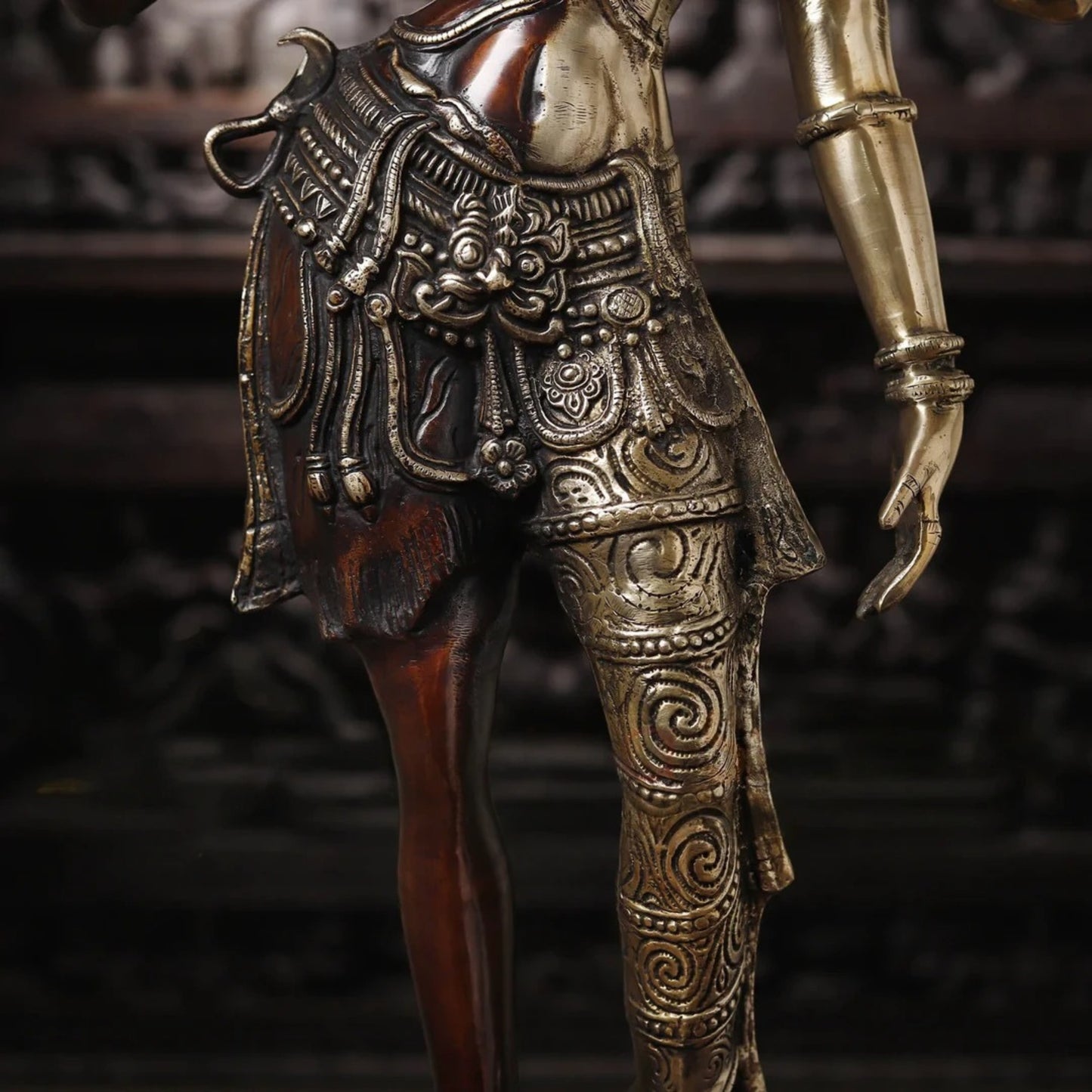 Brass Aardhnareshwar Statue Weight 24.21 Kg And Height 38.5 Inch