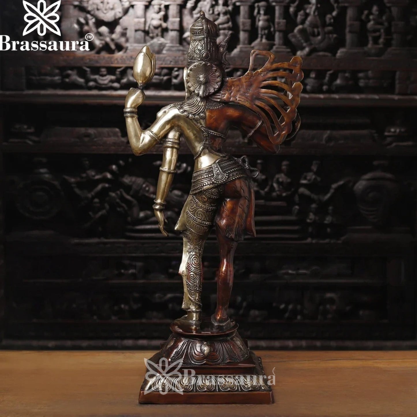 Brass Aardhnareshwar Statue Weight 24.21 Kg And Height 38.5 Inch