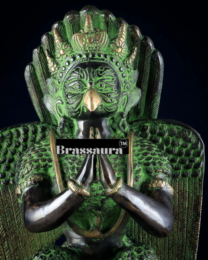 Black & Green Antique Brass Idol – Height 17 Inches, Weight 12.7 Kgs