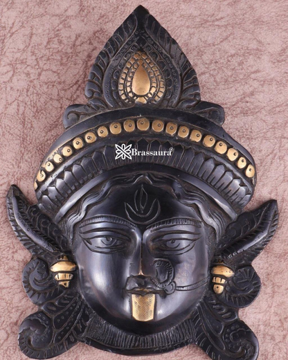 Brassaura™ Brass Goddess Durga Wall Mount – Height 10.5 Inches & Weight 2.2 Kgs