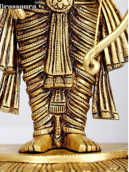 Brassaura™ Brass Ram Lalla Statue – Height 14.96 Inches | Weight 5.55 Kgs