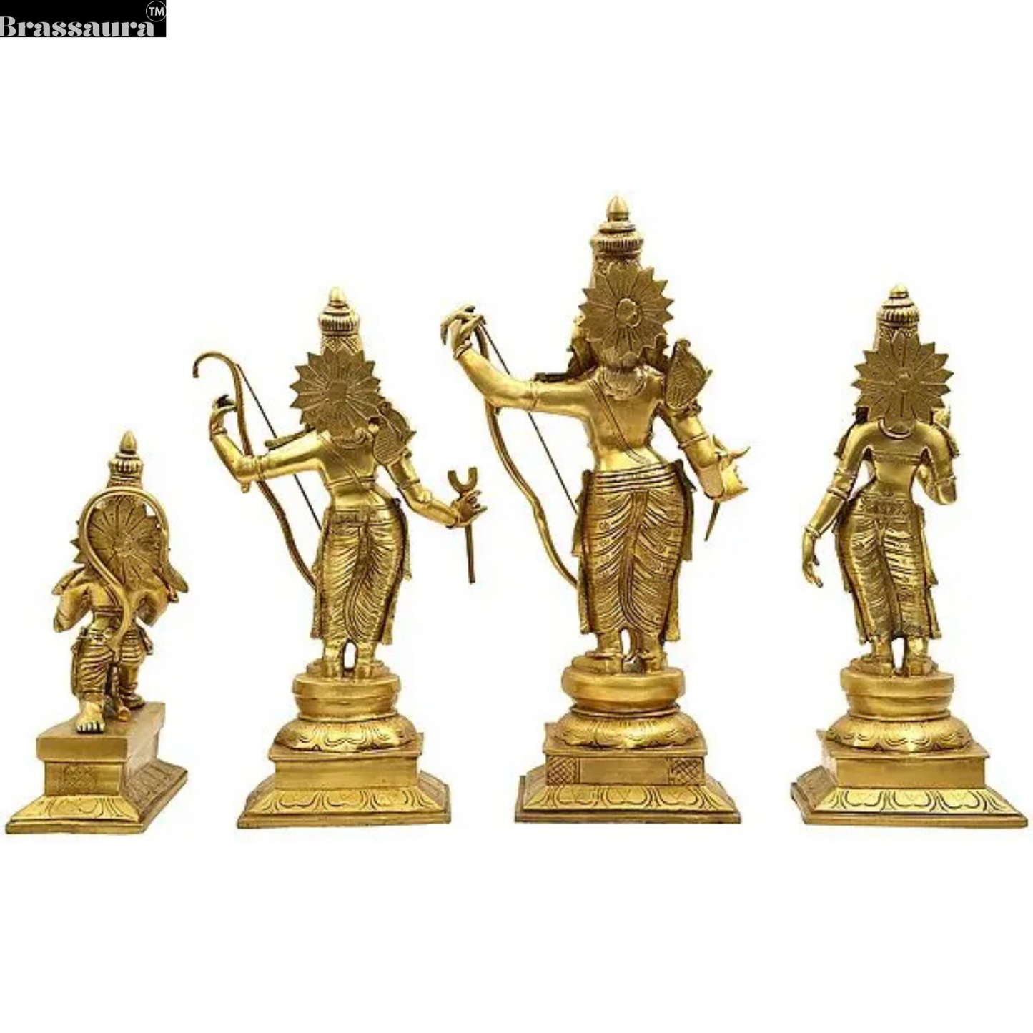 Brassaura™ 23" Shri Ram Darbar Brass Idol | Handmade Statue | Made in India | Weight 34 Kg