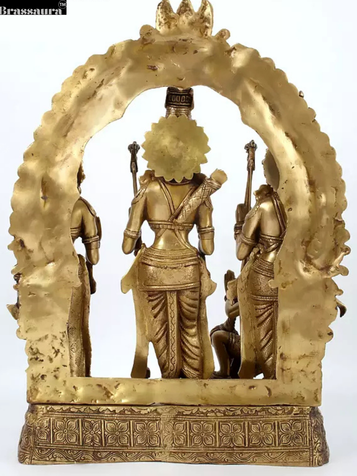 Brassaura™ 25" Ayodhya Rama Darbar Brass Statue | Height 25.59 Inches | Weight 35 Kg | Handmade Brass Idol