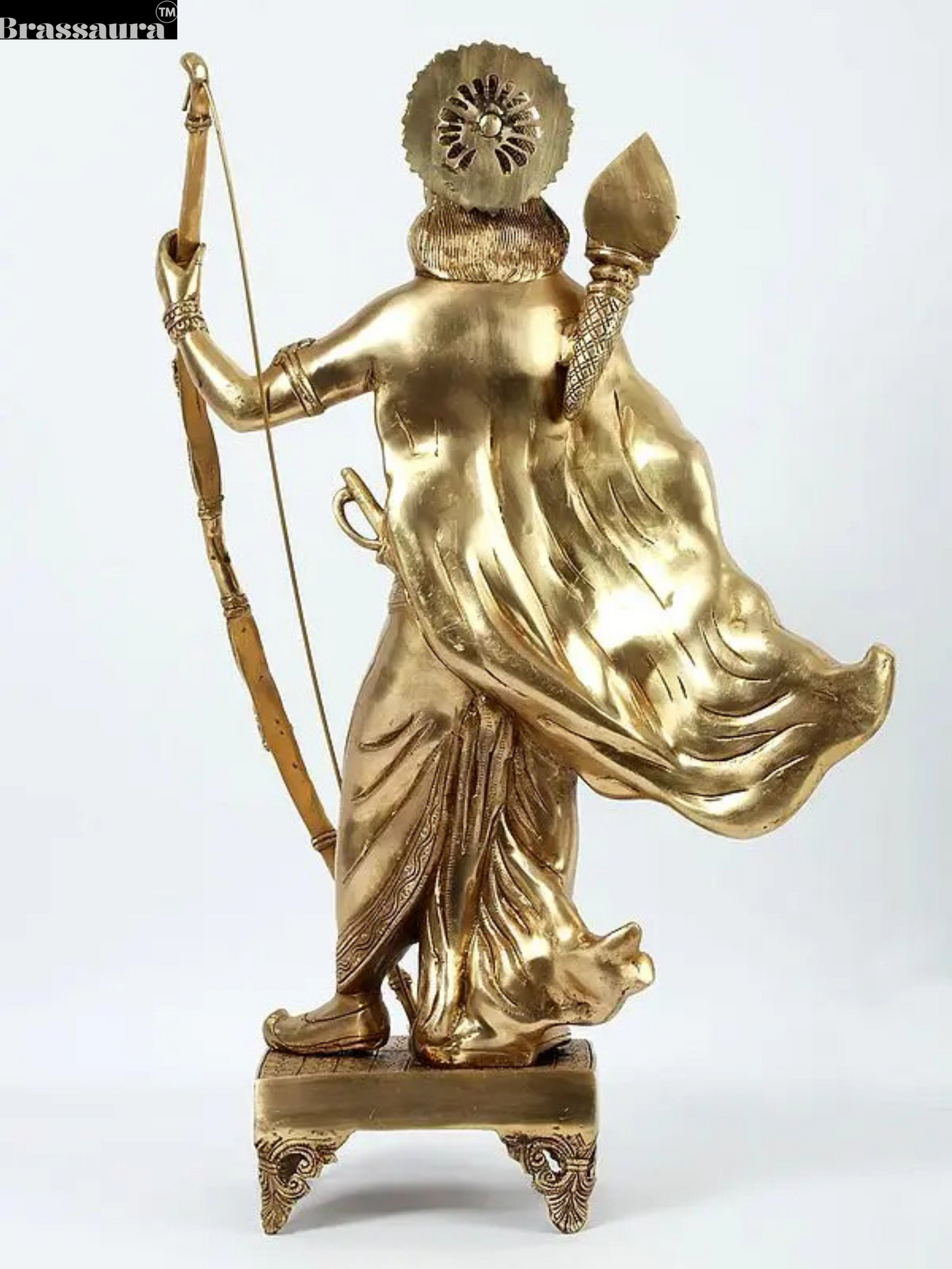 Brassaura™ Brass Ram Statue – Height 68.5 cm (26.97 Inches) | Weight 15.80 Kgs