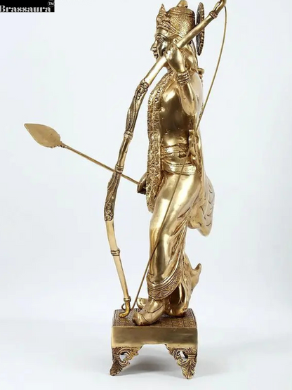 Brassaura™ Brass Ram Statue – Height 68.5 cm (26.97 Inches) | Weight 15.80 Kgs