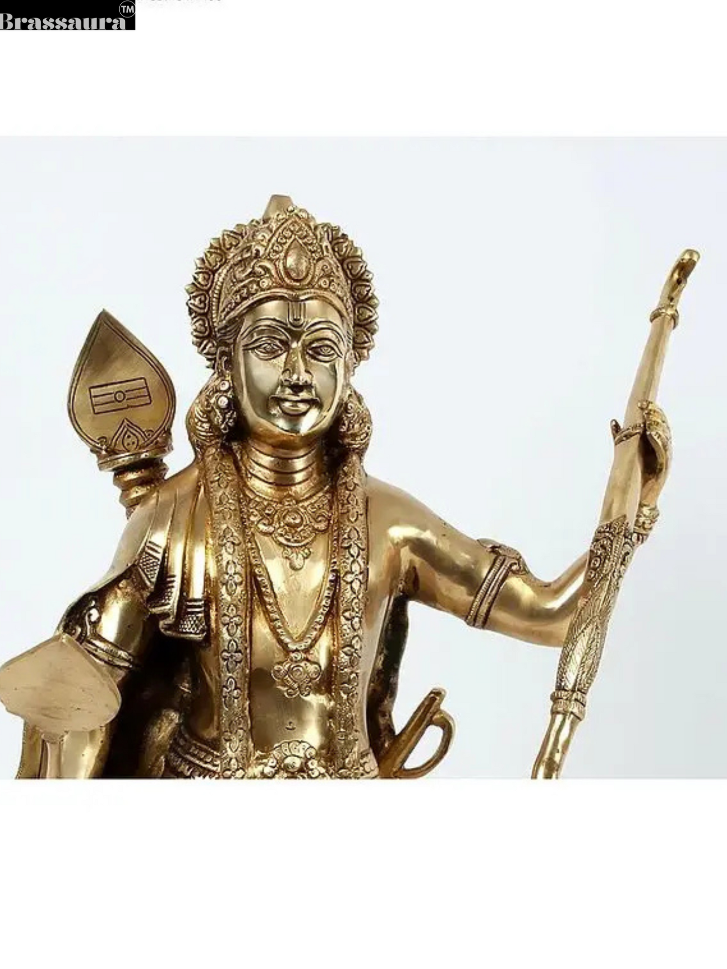 Brassaura™ Brass Ram Statue – Height 68.5 cm (26.97 Inches) | Weight 15.80 Kgs