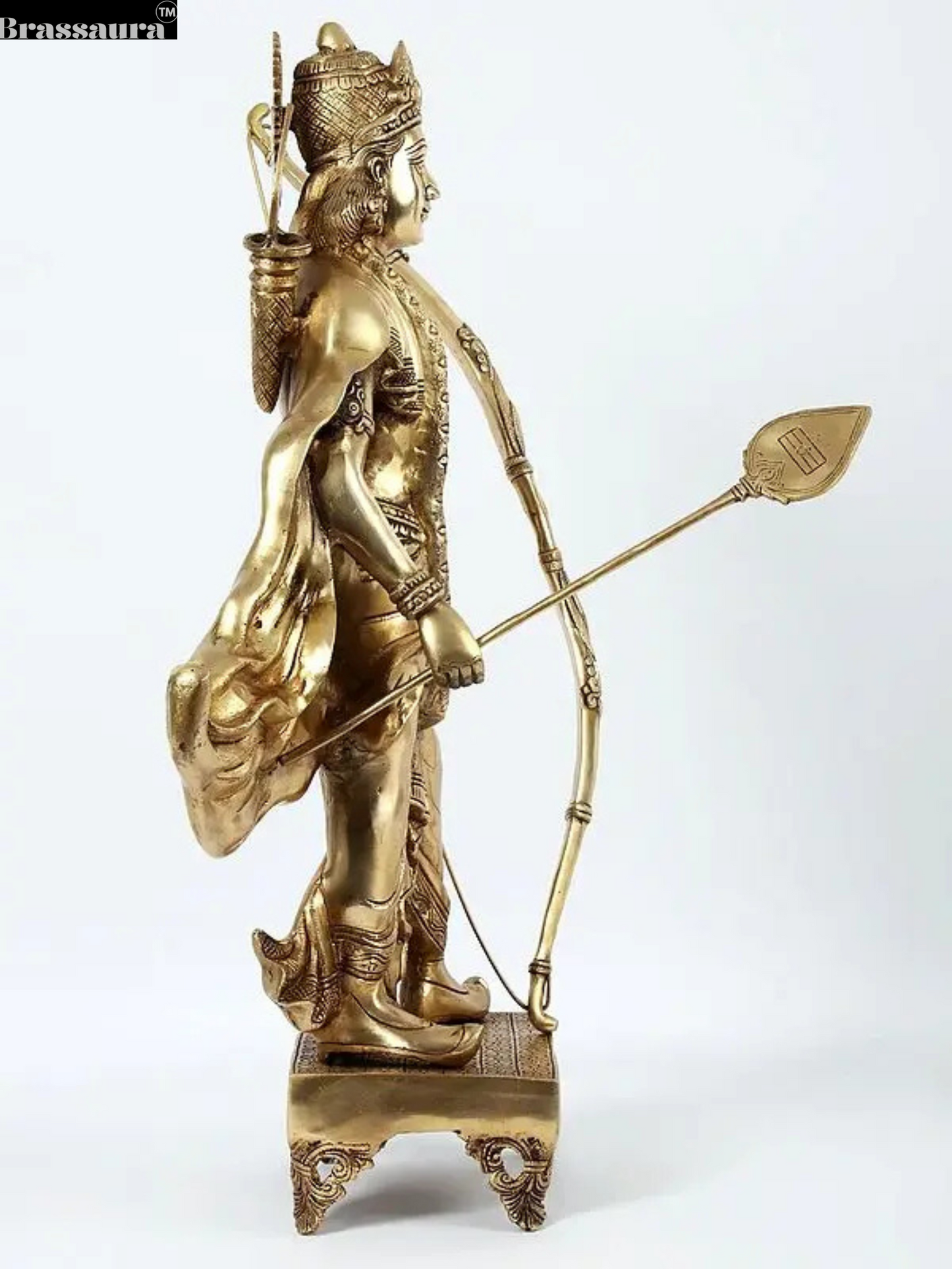 Brassaura™ Brass Ram Statue – Height 68.5 cm (26.97 Inches) | Weight 15.80 Kgs