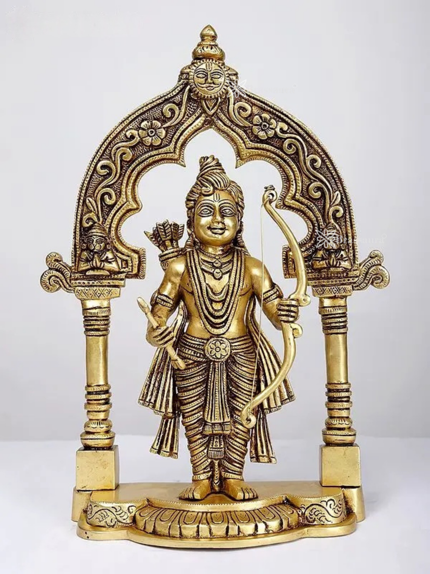 Brassaura™ Brass Ram Lalla Statue – Height 14.96 Inches | Weight 5.55 Kgs