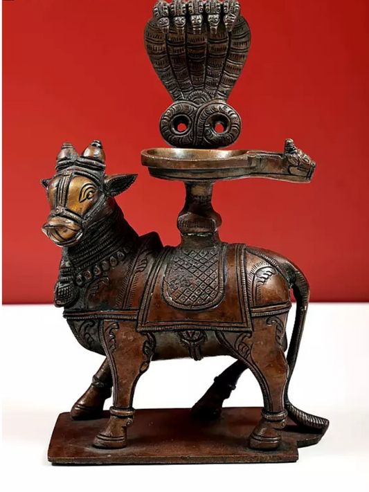 Brassaura™ Shiva Ling Brass Sculpture | Height 8.07 Inches | Weight 1.67 Kgs | Spiritual Decor