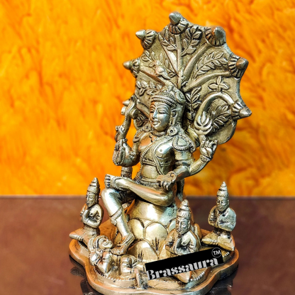 Brassaura™ Dakshinamurthy Brass Statue | Height 8.75 Inches | Weight 3 Kgs | Spiritual Home Decor