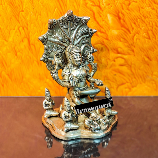 Brassaura™ Dakshinamurthy Brass Statue | Height 8.75 Inches | Weight 3 Kgs | Spiritual Home Decor