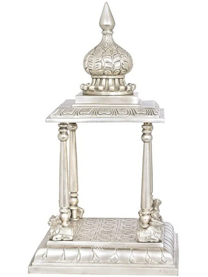 Brassaura™ Handcrafted Brass Temple Statue – Height 13.5 Inches & Weight 3.9 Kgs | Traditional Devotional