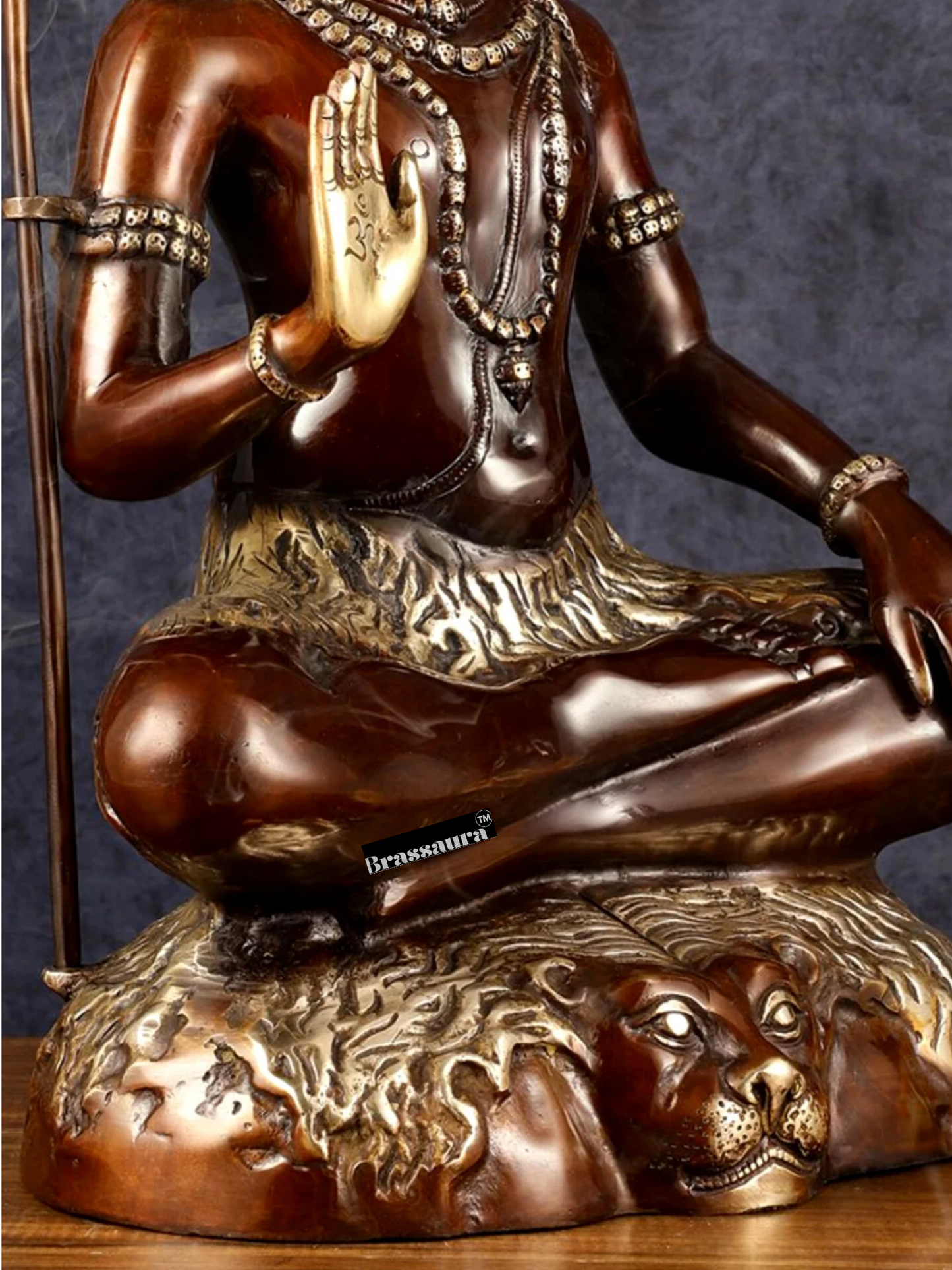 Brassaura™ Brass Shiva Idol – Height 24 Inches & Weight 16 Kgs | Spiritual Home Décor