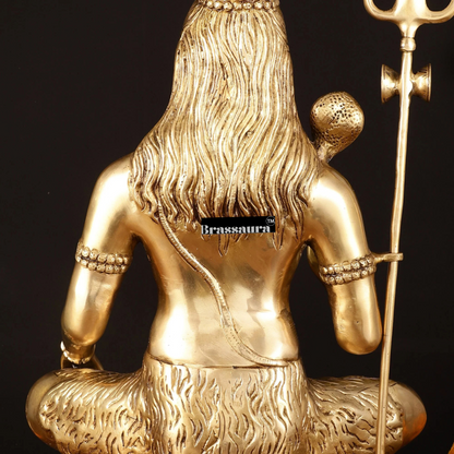 Brassaura™ Brass Shiva Idol – Height 23 Inches & Weight 16.5 Kgs | Spiritual Temple Statue