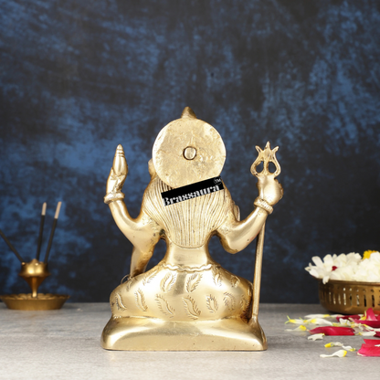 Brassaura™ Brass Shiva Idol – Height 6.5 Inches & Weight 1 Kgs | Classic Indian Décor