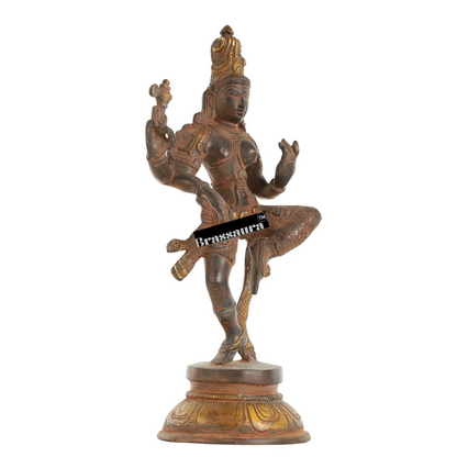 Brassaura™ Brass Shiva Idol – Height 12 Inches & Weight 3.25 Kgs | Spiritual Temple Statue