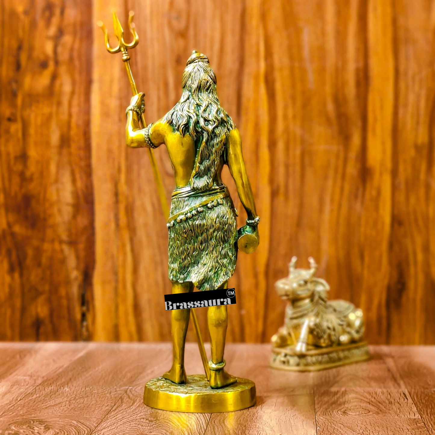 Brassaura™ Brass  Standing Shiva Idol – Height 18 Inches & Weight 6 Kgs | Temple & Home Accent