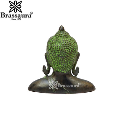 Brass Head Buddha Weight 1.6 kg & Height 6.5 Inch