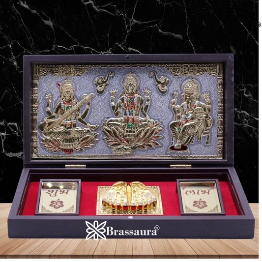 Brass Artistic Lakshmi Ganesh Weight 0.4 kg & Height 1.5 Inch