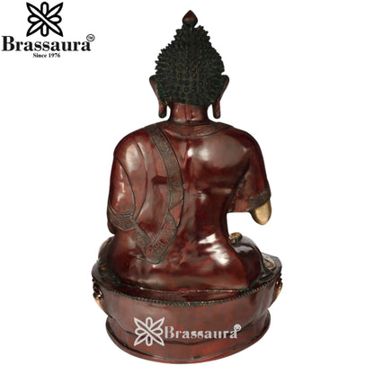 Brass Blessing Buddha Weight 85 kg & Height 46 Inch