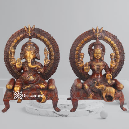 Brass Classic Lakshmi Ganesh Weight 16 Kg & Height 15 Inch