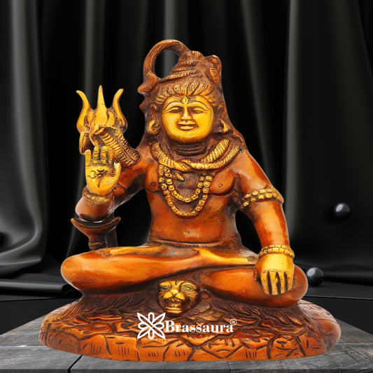 Brass Antique Shiva  Weight 4 Kg & Height 10 Inch