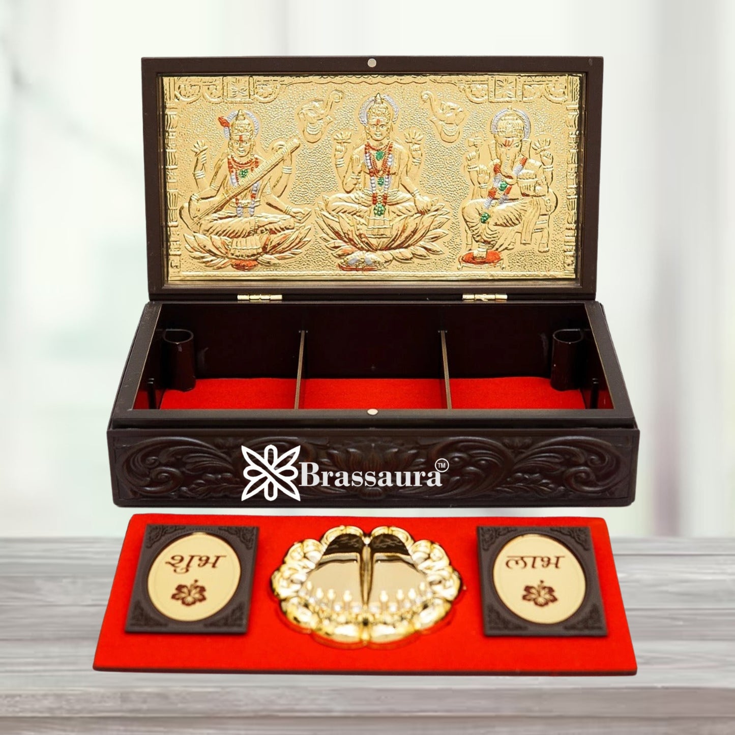 Brass Artistic Lakshmi Ganesh Weight 0.5 kg & Height 2.5 Inch