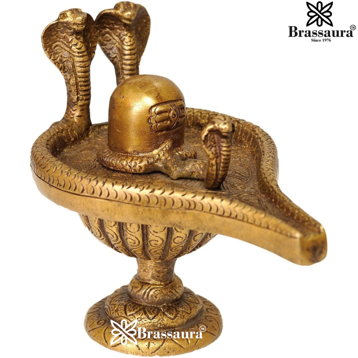 Brass Antique Shivling Weight 1 Kg & Height 4.5 Inch