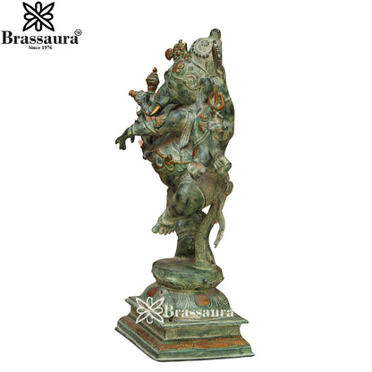 Brass Dancing Ganesha Weight 24 Kg & Height 26 Inch