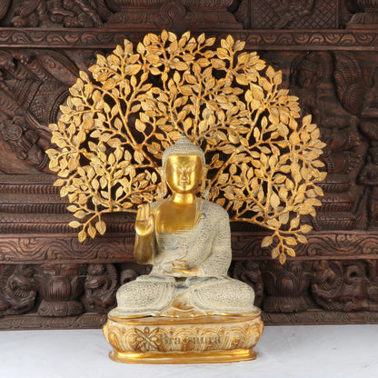 Brass Tree Royal Golden Buddha Weight 18.5 kg & Height 25 Inch